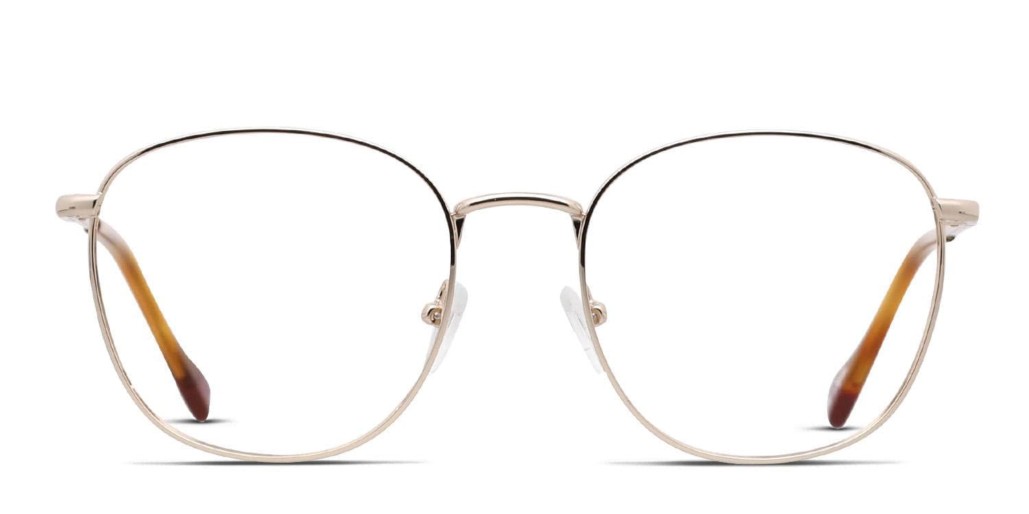 Moschino 不規則フレムメカネ MOS593 DDB Moschino MOS593 Gold Prescription Eyeglasses