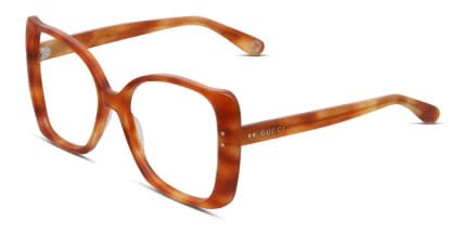 Gucci GG0473O Tortoise glasses - Tortoise - Angle View