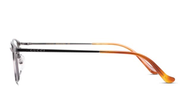 Gucci GG0579OK Gunmetal/Black Prescription Eyeglasses