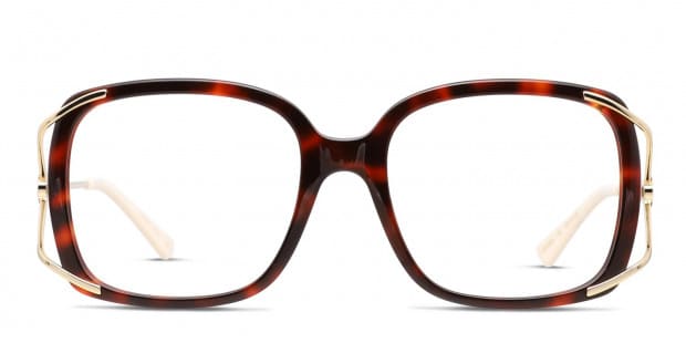 Gucci GG0648O Brown Tortoise Gold Eyeglasses Includes FREE Rx Lenses