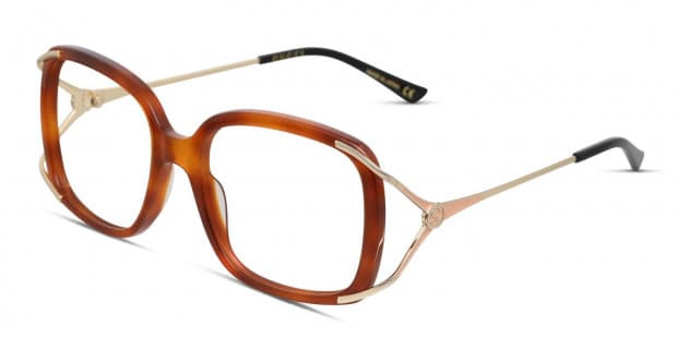 Gucci GG0648O Tortoise/Gold Eyeglasses | Includes FREE Rx Lenses