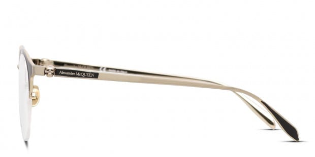 ALEXANDER MCQUEEN ラウントフレムメカネ AM0502O 002 Alexander McQueen AM0268O 002 Eyeglasses Women's Gold Full