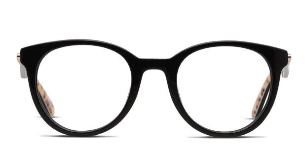 Moschino Love MOL518 Shiny Black Eyeglasses | Includes FREE Rx Lenses