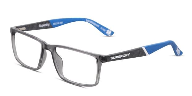 Superdry SDO-Bendosport Gray/Clear/Blue Eyeglasses | Includes FREE