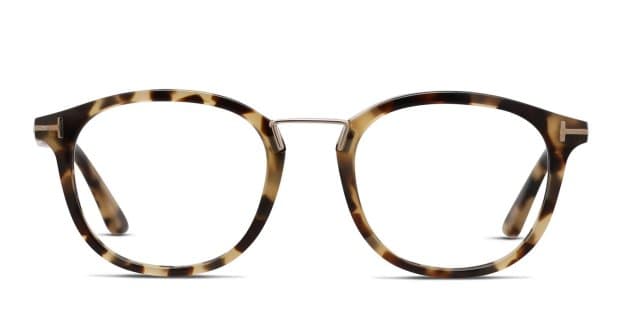 まみ。ベージュ、黒　A40 A25 FRAMeWORK ウォッシャブル Tom Ford TF5555-B Tortoise/Beige/Gold Prescription Eyeglasses