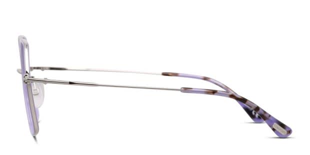 Tom Ford TF5615-B Purple/Silver Eyeglasses | Includes FREE Rx Lenses