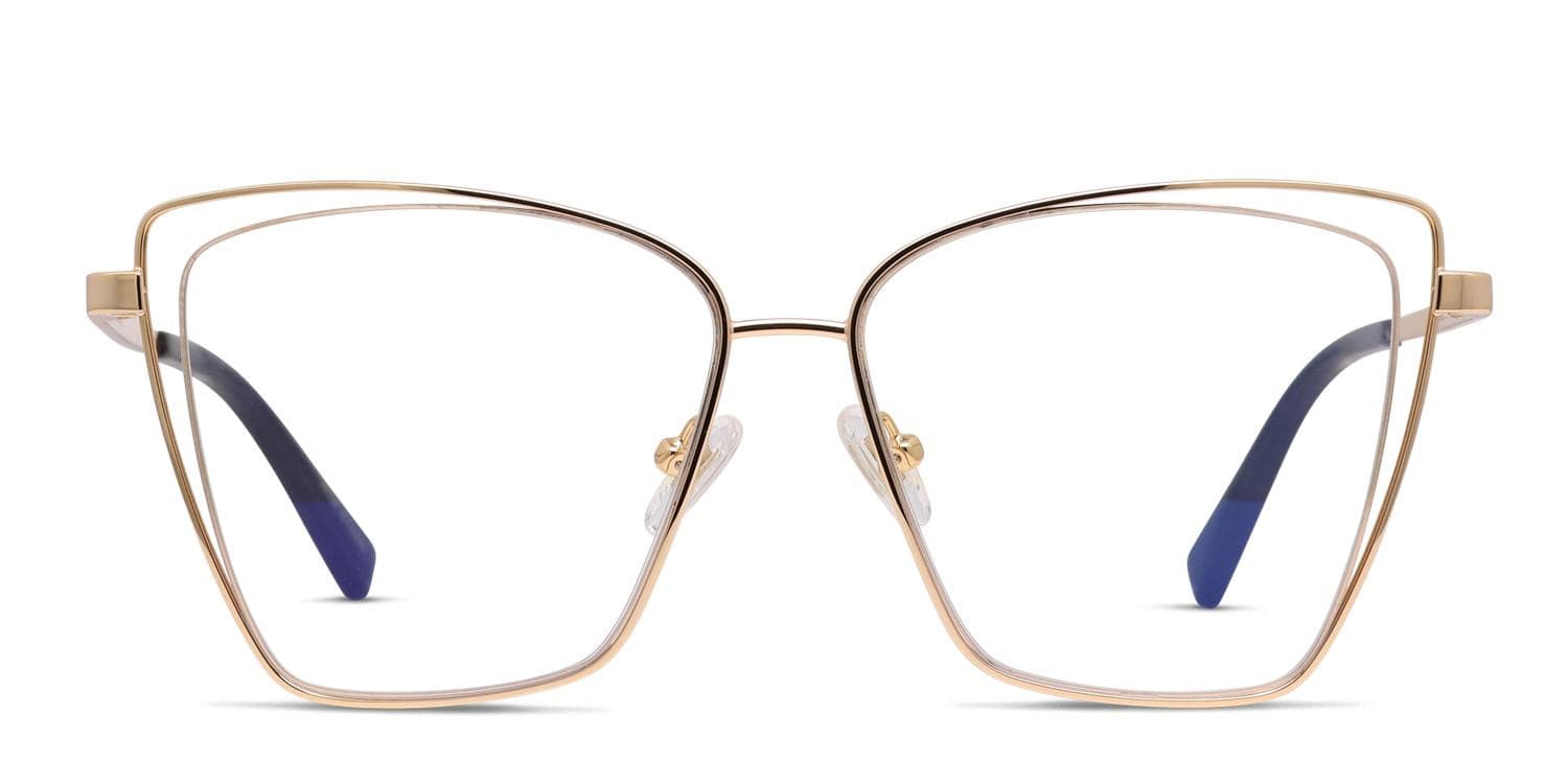 Diff Becky III Gold glasses - Gold - Frontal View