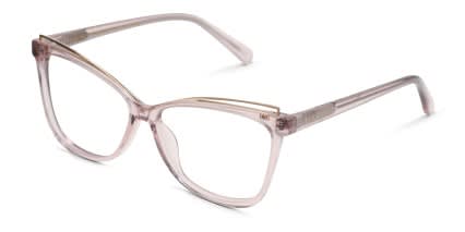 Diff Molly Pink, Clear, Gold glasses - Pink / Clear / Gold - Angle View