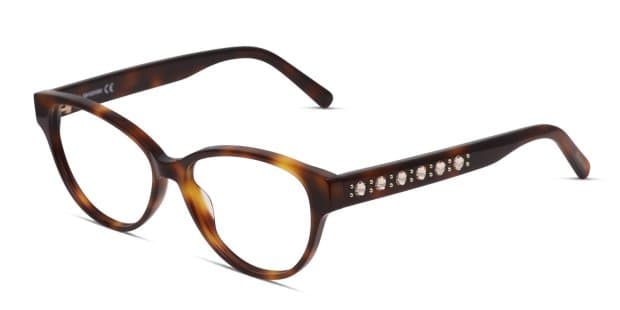 Swarovski SK5454 Tortoise Eyeglasses | Includes FREE Rx Lenses