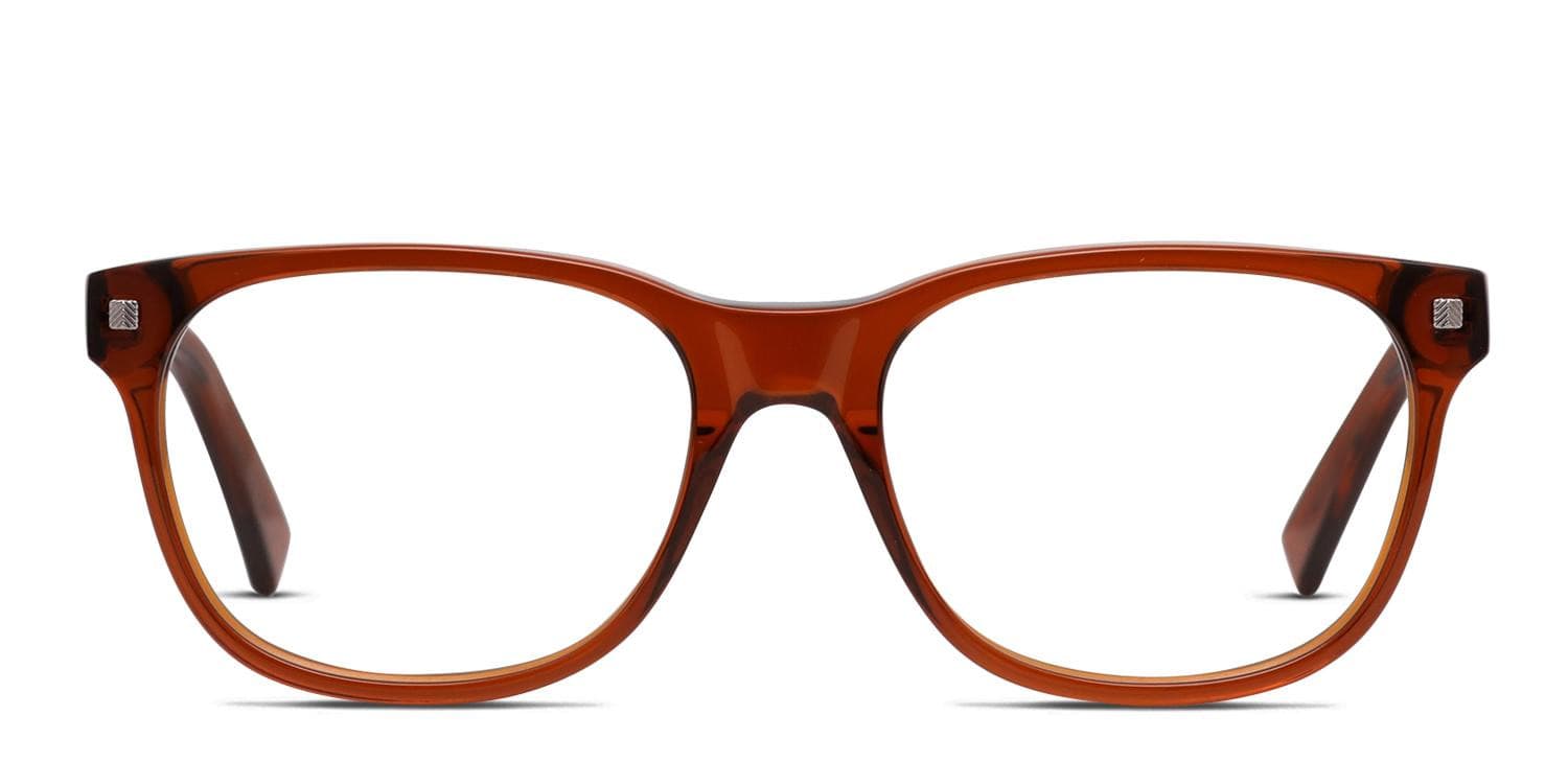 Ermenegildo Zegna EZ5120 Brown/Clear Eyeglasses | Includes FREE Rx