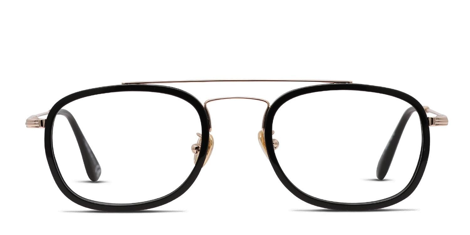 Tom Ford TF5677-F-B Shiny Black/Gold Eyeglasses | Includes 