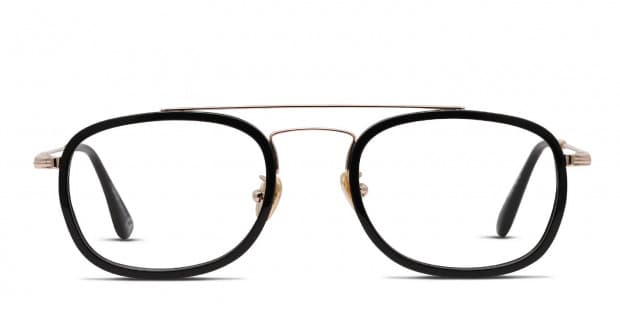 Tom Ford TF5677-F-B Shiny Black/Gold Eyeglasses | Includes FREE Rx