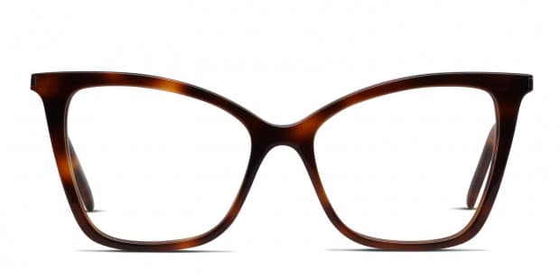 SAINT LAURENT キャットアイフレムメカネ SL386 018 Saint Laurent SL 386 Brown/Tortoise Prescription Eyeglasses