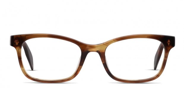 Alexander McQueen AM0149O Brown Clear Eyeglasses Includes