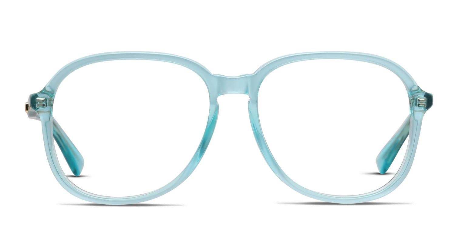 Gucci GG0259O Blue, Clear glasses - Blue / Clear - Frontal View
