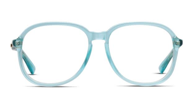 Gucci Translucent Baby Blue & Gold Optical Rx Aviator Eyeglasses Gucci GG0356S Gold w/Blue Prescription Sunglasses main image 3