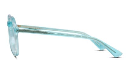 Gucci GG0259O Blue, Clear glasses - Blue / Clear - Side View