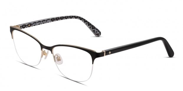 Kate Spade Brieana Black Gold Eyeglasses Includes FREE Rx Lenses