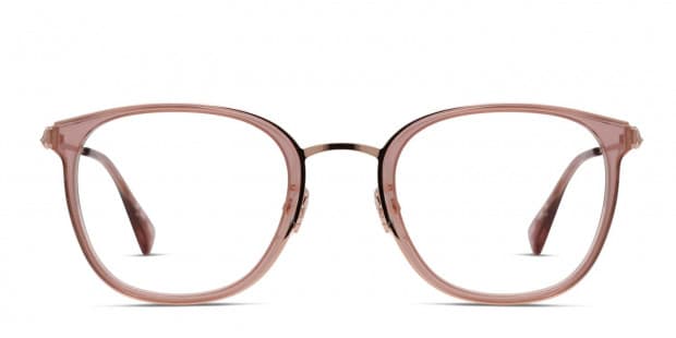 Moschino MOS590/F Pink/Clear/Gold Eyeglasses | Includes FREE Rx Lenses