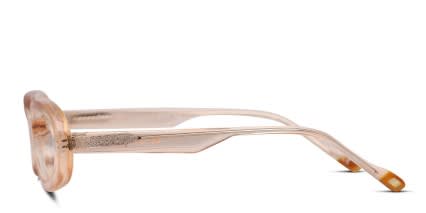 Le Specs Outskirt Beige, Clear glasses - Beige / Clear - Side View