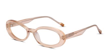 Le Specs Outskirt Beige, Clear glasses - Beige / Clear - Angle View