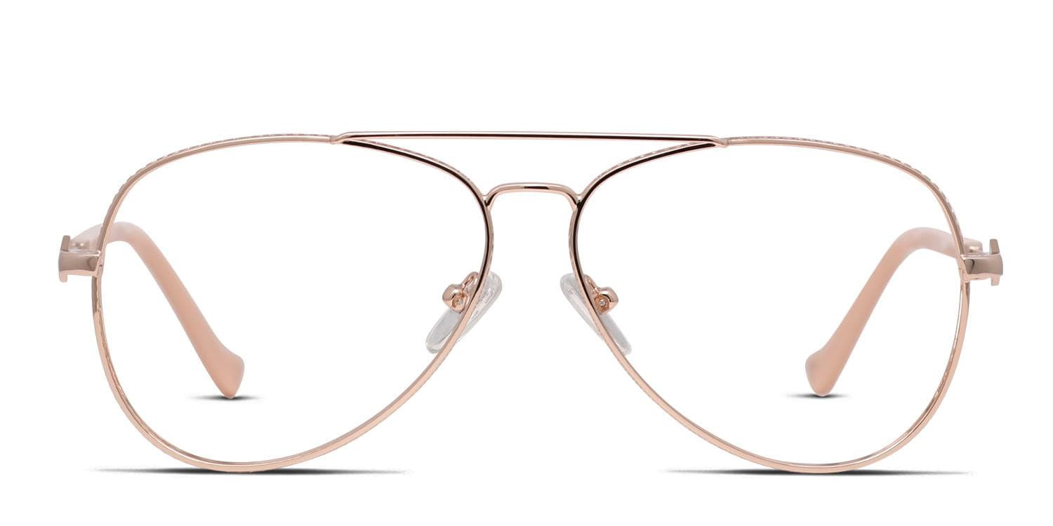 Karen Walker Ernest Rose Gold Eyeglasses | Includes FREE Rx Lenses