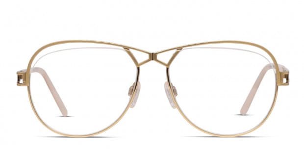 Cazal gold store frame glasses