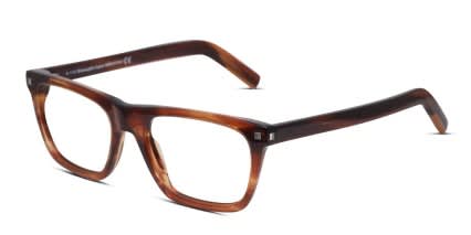Ermenegildo Zegna EZ5136 Brown, Clear glasses - Brown / Clear - Angle View