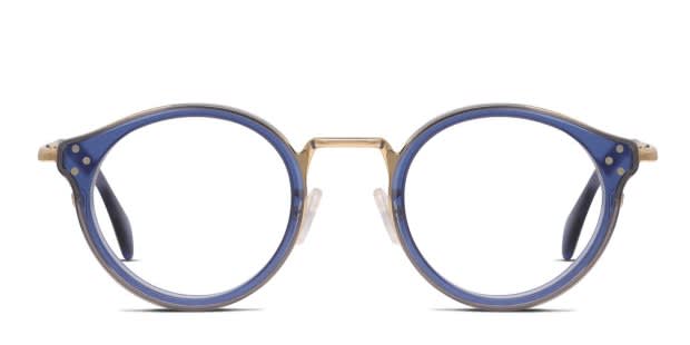 Celine CL50001U Blue/Gold Eyeglasses | Includes FREE Rx Lenses