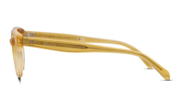 メガネ Celine CL50007F 039 Yellow Transparent Round Frames NEW CELINE CL50007F 039 WOMEN ROUND YELLOW CLEAR EYEGLASSES