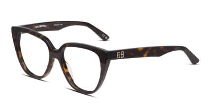 Balenciaga BB0129O Brown, Tortoise glasses - Brown / Tortoise - Angle View