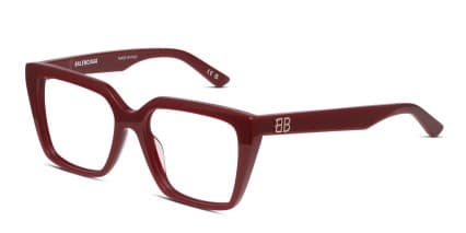 Balenciaga BB0130O Red glasses - Red - Angle View