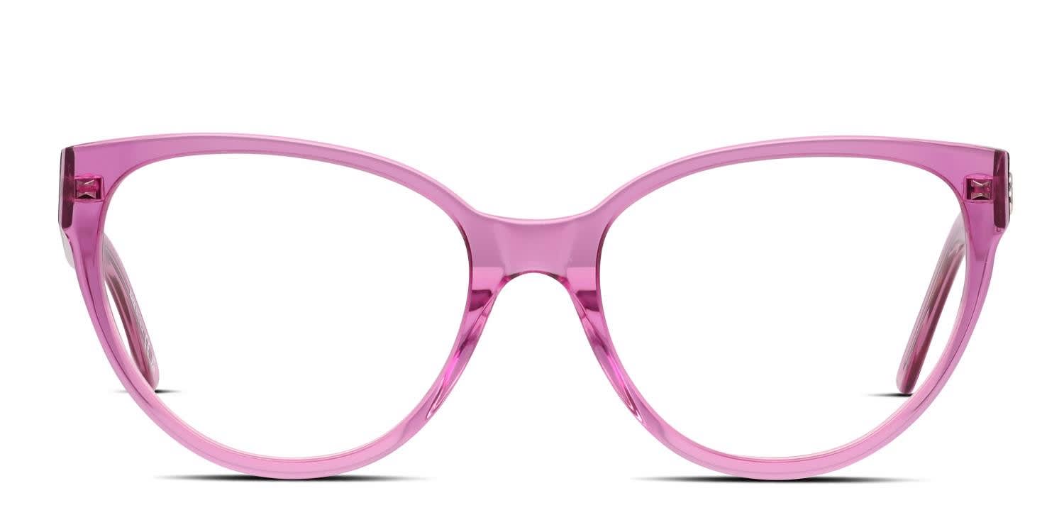 Balenciaga BB0064O Pink, Clear glasses - Pink / Clear - Frontal View