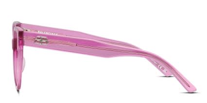 Balenciaga BB0064O Pink, Clear glasses - Pink / Clear - Side View