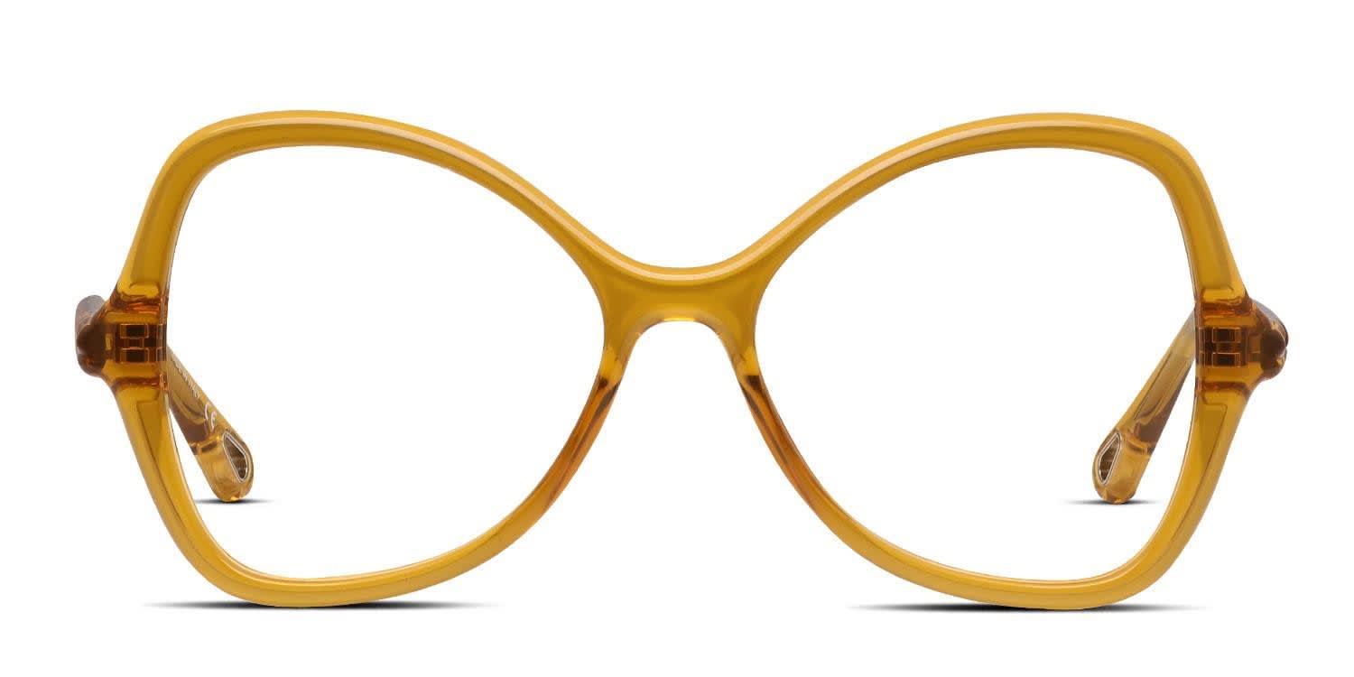 Chloe CH0004O Yellow, Clear glasses - Yellow / Clear - Frontal View
