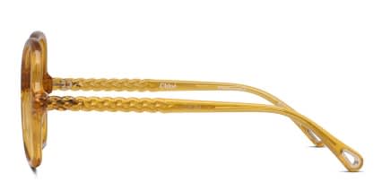 Chloe CH0004O Yellow, Clear glasses - Yellow / Clear - Side View