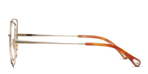 【送料,関税込】 Chloe メガネ Joni CH0096O Chloe CH0096O Gold Prescription Eyeglasses