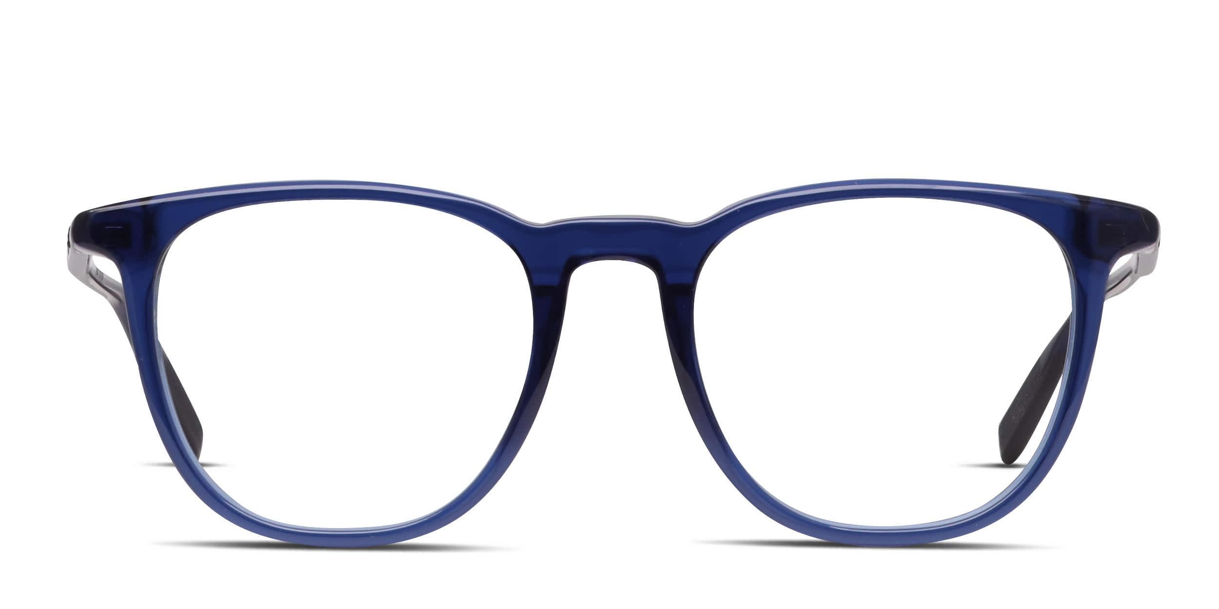 Mont Blanc MB0010O Blue, Clear Prescription Eyeglasses