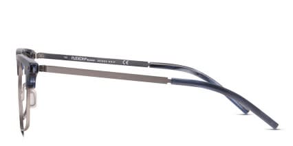 Flexon B2022 Blue, Gunmetal glasses - Blue / Gunmetal - Side View
