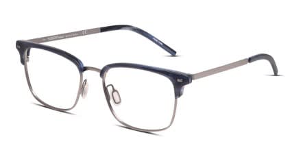 Flexon B2022 Blue, Gunmetal glasses - Blue / Gunmetal - Angle View