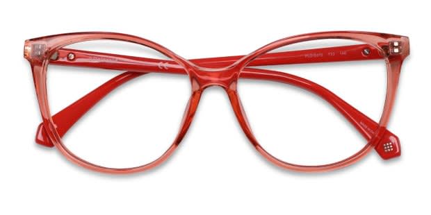 Polaroid PLD D372 Pink, Clear Prescription Eyeglasses