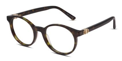 Dior 30MontaigneMiniO R2I Tortoise, Green glasses - Tortoise - Angle View