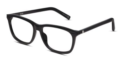 Dior DiorEssentialO S2I Shiny Black glasses - Shiny Black - Angle View