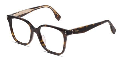 Fendi FE50004I Brown, Tortoise glasses - Brown / Tortoise - Angle View