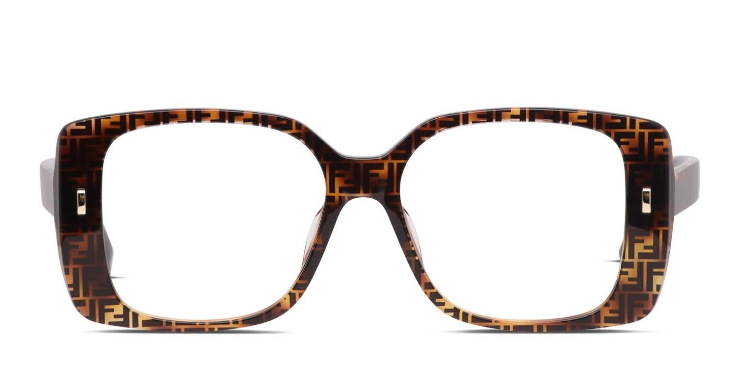 Fendi unisex Classic Brown Tortoise eyeglasses with Black Case. Strong frame Fendi WAY FE50155I Square Glasses | Fashion Eyewear US main image 3