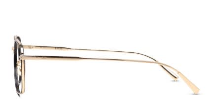 Dior DiorBlackSuit S4U Black, Gold glasses - Black / Gold - Side View