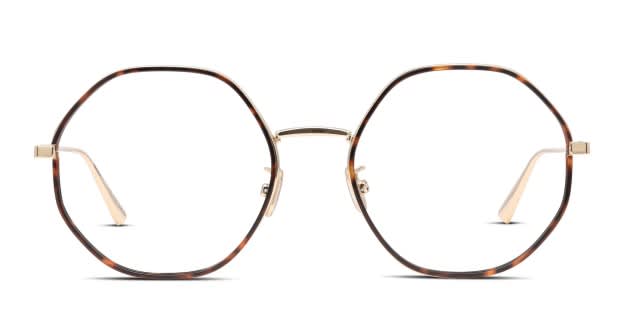 Dior GemDiorO R2U Brown, Tortoise, Gold Prescription Eyeglasses