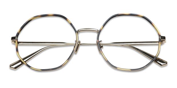 Dior GemDiorO R2U Tortoise, Gold Prescription Eyeglasses display picture 3