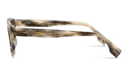 Fendi FE50038I Gray, Brown glasses - Brown / Gray - Side View