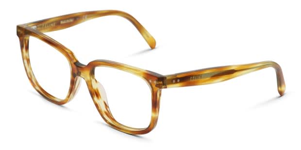 Celine CL50020I Tortoise, Yellow, Clear Prescription Eyeglasses
